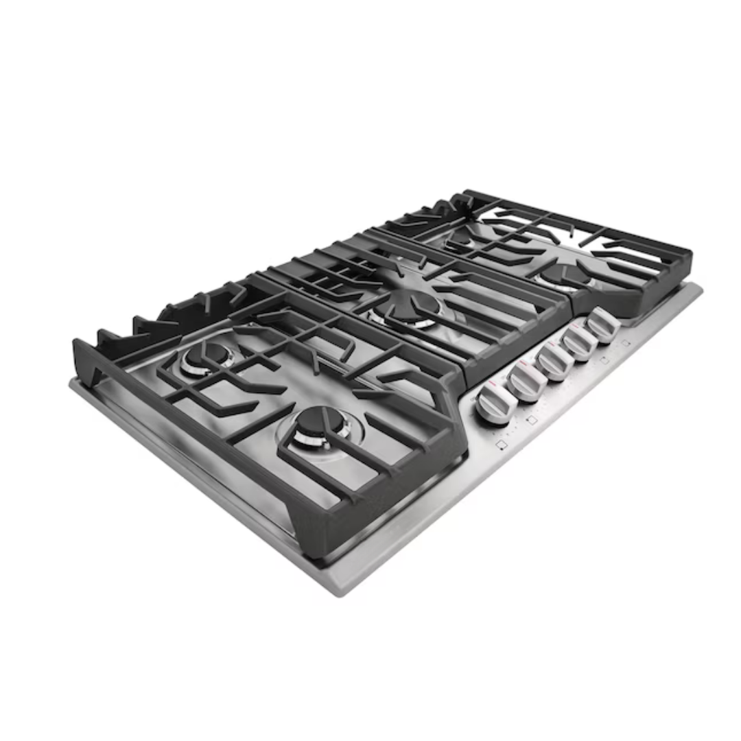 Applawn 36-in 5 Burners Stainless Steel Gas Cooktop