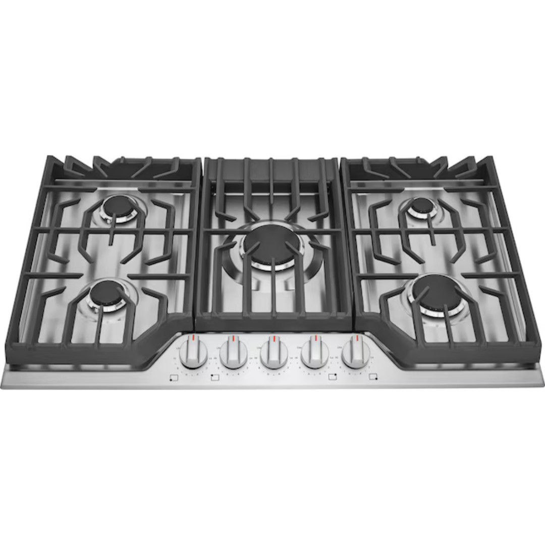 Applawn 36-in 5 Burners Stainless Steel Gas Cooktop